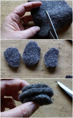 the process for making felt flowers is shown