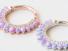 Purple Hoop Jewelry For Gift, Pink Cubic Zirconia Hoop Earrings, Pink Cubic Zirconia Hoop Jewelry, Pink Gemstone Hoop Jewelry, Purple Hoop Jewelry, Internally Threaded Cubic Zirconia Hoop Jewelry, Purple Small Hoop Jewelry For Gifts, Fine Jewelry Pink Hoop Earrings, Adjustable Pink Hoop Jewelry