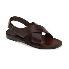 Brown Leather Sandals, Handcrafted Leather, Leather Sandals, Ankle Strap, Brown Leather, Leather Upper, Buckle, Sandals, Leather