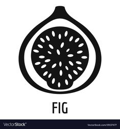 a black and white icon with the word fig in it's center, on a white background