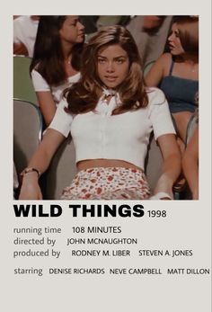 an advertisement for the wild things movie starring actress john mcnaughton and other cast members