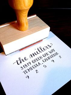 a rubber stamp on top of a piece of paper with the words the millers