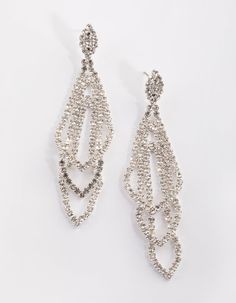 Description  Dazzle with diamantes! These classic earrings feature a 1920s inspired design with diamante embellishments for extra sparkle. Wear them to take your occasion, formal or dressy look to the next level! Nose Piercings, Fashion Jewellery Online, Bold Earrings, Classic Earrings, Favorite Rings, Nose Piercing, Chain Earrings, Ring Necklace, Online Jewelry