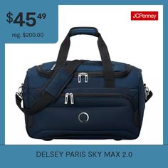 Durable and lightweight, SKYMAX 2.0 is perfect for any family getaway. Superior maneuverability, security and organization are key features of this collection. Plus, there are multiple sizes to choose from for any length of trip! A versatile duffel carry-on with well-designed organization and a roomy packing compartment to hold enough clothing for a two-day trip. Carry it by hand, over the shoulder, or slide it over the tubes of a rolling luggage when traveling with several pieces of luggage th… Functional Blue Luggage For Daily Use, Blue Waterproof Rectangular Travel Bag, Functional Blue Travel Accessories With Large Capacity, Waterproof Blue Travel Bag For Outdoor Activities, Functional Everyday Blue Luggage, Functional Blue Everyday Luggage, Everyday Functional Blue Luggage, Blue Nylon Travel Accessories For Weekend Trips, Functional Blue Luggage For Trip