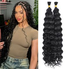 PRICES MAY VARY. 🎀 High-Quality Material: 100% Unprocessed Brazilian Italian Curly Bulk Human Hair, Almost Shedding Free and Tangle Free, No Smell,Top Quality 10A Brazilian Virgin Hair Bundles. Without chemical modification and treatment, natural health, soft and elastic, full and dense. VITALITY HAIR Brazilian Virgin Hair is Your First Choice. 🎀 Hair Length And Weight: VITALITY Italian Curly bulk human hair For Braiding is natural and healthy Ranges From 18-24 Inches are available,One Pack Co Synthetic Dreads Hairstyles, Human Hair For Braiding, Dreads Hairstyles, Black Hair Extensions, Virgin Hair Bundles, Boho Hair, Synthetic Dreads, Micro Braids, Dread Hairstyles