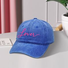 Welcome to my shop~ ♥This is the perfect embroidered hat for you! Just enter your custom text and we'll embroider it on the front of this comfortable cotton hat. It will make you stand out from the crowd. ♥If you need group hats, please contact me and I will make a preview picture of the hats for you. ♥If you need more than ten customized hats, please contact me and I will give you a better discount price. ♥If you need a unique logo or a different style, please feel free to contact me and I will help you choose the best looking embroidered hat design. ♥If you have any questions about custom blankets, please feel free to contact us. Personalized Blue Cotton Hats, Visor Hat With Letter Embroidery, Visor Hat With Letter Embroidery One Size, Embroidered Visor Hat One Size Fits Most, Vintage Curved Brim Hat With Letter Embroidery, Curved Brim Hat With Letter Embroidery, Adjustable Baseball Cap With Embroidered Text, Letter Embroidered Snapback Hat With Curved Brim, Adjustable Dad Hat With Embroidered Text