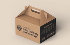 an open cardboard box mockup on a white background