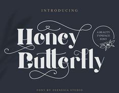 the honey butterfly font and script