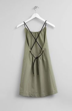 BACKLESS MINI DRESS – SomeMoment Khaki Mini Dress, Modest Summer, Outfits Modest, Summer Outfits For Moms, Men Streetwear, Streetwear Summer, Outfits Black, Backless Mini Dress, Blouse Diy