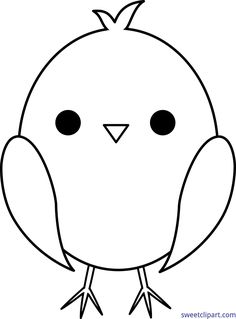 a black and white drawing of a bird with two eyes on it's face