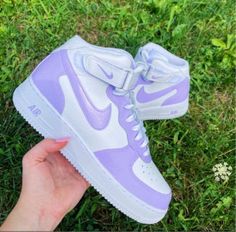 Purple Custom Air Force 1 Mid-shecustomize Quince Shoes, Custom Nike Air Force 1, Custom Nike Air Force, Air Force 1 Sneakers, Nike Air Force 1 Mid, Preppy Shoes, Air Force 1 Mid, Air Force 1 Custom, Custom Air Force 1