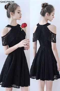 Only $77, Little Black lace Short Homecoming Dress Aline #BLS86062 at SheProm. #SheProm is an online store with thousands of dresses, range from Homecoming,Party,Black,Black Lace Dresses,Little Black Dresses,A Line Dresses,Short Dresses,Customizable Dresses and so on. Not only selling formal dresses, more and more trendy dress styles will be updated daily to our store. With low price and high quality guaranteed, you will definitely like shopping from us. Shop now to get $5 off! Dress Formal Short, Wishlist Clothes, Trendy Dress Styles, Dresses With Lace, Black Lace Shorts, Formal Dresses Short, Elegante Casual, Short Homecoming Dress, Lace Short