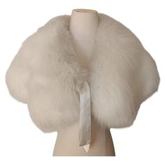 PRODUCT DESCRIPTION: Holt Renfrew White Fox Fur Cape Shrug Stole Boa wedding Condition: vintage some discolouration Closure: Hooks & Eyes Color: white Material: Fox fur Garment type: Stole Lining: Silk Satin Made in Canada Stock#766 MEASUREMENTS -Length: 38" -Back across (across shoulder): 20" White Fur Cape, Wool Blanket Coat, Sable Fur Coat, Fur Shrug, Furano, Eyes Color, Fur Cape, Blanket Coat, Wedding Cape