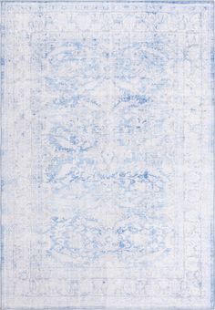 Unique Loom Timeless LEO-RVVL8 Blue Area Rug main image Blue Rug Bedroom, Dorm Rugs, Vintage Decorating, Complimentary Color Scheme, Light Blue Rug, Vintage Style Decorating, Decorating Styles, Overdyed Rug, 9x12 Rug