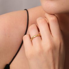 Dainty Unique Minimal Gold Ring with Stylish Gold Beads ➤ Ring Details * 14k / 18k Yellow Gold or Yellow Sterling Silver * Gold Color Options; 14K / 18k White, Yellow, Rose Gold * Sterling Silver Color Options; Yellow, Rose, White * Band Width: 2.00 mm * Thickness: 1.40 mm * Ready to Ship 3-5 Business Days 💍 ISEA Jewels' pieces are handcrafted by 10-15 years of experienced craftsmen and made to order in a very short time. 🎁 All pieces come in a quality and hygienic suede gift box enclosed in a pouch. 🌎 Our products arrive worldwide within 6 working days. ❓ Questions, comments, or just want to say hi? We are glad to hear from our customers and are always quick to respond. Reviews are always appreciated ✨ 💫 Find out more about my shop at: https://www.etsy.com/shop/IseaFineJewelry Thank y Gold Engraved Delicate Rings, Delicate Gold Engraved Rings, Delicate Engraved Gold Rings, Minimalist Engraved Yellow Gold Midi Rings, Fine Jewelry Yellow Gold Engraved Ring With Birthstone, Gold Minimalist Engraved Ring For Promise, Fine Jewelry Midi Ring For Anniversary, Fine Jewelry Midi Anniversary Ring, Dainty Gold Engraved Ring With Simple Design