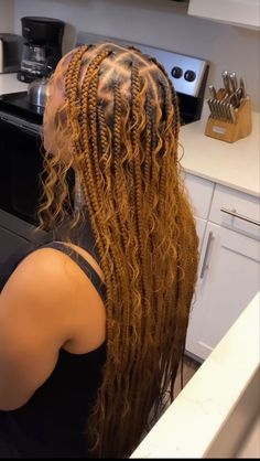 Honey Blonde Braided Hairstyles, Copper And Blonde Knotless Braids, Light Brown Bohemian Knotless Braids, Honey Brown Boho Knotless Braids, Color 30 Boho Knotless Braids, Light Brown Boho Knotless Braids, Honey Brown Goddess Braids, Honey Blonde Boho Knotless Braids, Copper Knotless Braids