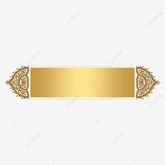 a golden banner with an ornate pattern on the border, gold, frame png and psd