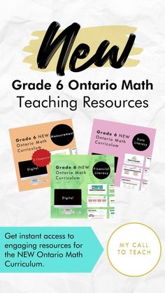 New grade 6 Ontario math teaching resources. Get instant access to engaging resources for the new Ontario math curriculum via My Call To Teach! Probability Math Activities, 6th Grade Math Games, Certified Teacher, Math Literacy