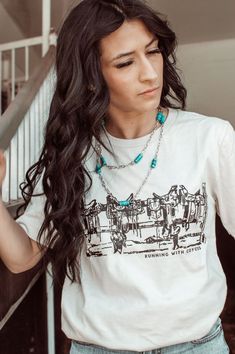 Enhance any outfit with our versatile Link necklace! This 36" chain offers multiple ways to wear it, adorned with beautiful turquoise accents. Elevate your style effortlessly with this must-have accessory. Bohemian Chain Necklace For Layering, Turquoise Adjustable Chain Necklace, Adjustable Turquoise Chain Necklace, Casual Turquoise Jewelry For Everyday Use, Turquoise Accents, Cowgirl Style, Link Necklace, Elevate Your Style, Wear It