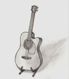 a drawing of an acoustic guitar