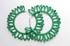 Green Hoop Earrings For Spring, Green Hoop Earrings As Spring Gift, Green Hoop Earrings Spring Gift, Green Spring Hoop Earrings For Gift, Green Spring Hoop Earrings Gift, Oversized Hoop Earrings, Emerald Green Earrings, Oversized Earrings, Statement Hoop Earrings