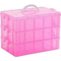 Product Description Specification Material:plastic Color:Blue, Pink, Clear, Orange Package Included:1 x Storage Box Perfect Storage Container Never lose small kids toys and accessories again, store them in this easy-to-carry storage box. Perfect for collecting all small things, such as bobbins, small toys, beads, jewelry, beauty products accessories, scrapbooking supplies, art supplies, nail polish and so on. Snap-lock Design More Secure 3 stackable tiers lock your supplies firmly for safe stora Makeup Container, Craft Storage Box, Jewelry Beauty, Makeup Containers, Sewing Supplies Storage, Lock Design, Craft Area, Small Toys, Small Kids