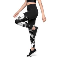 🦇💀 Elevate Your Workout with Our Skull and Bat Gym Leggings 💀🦇 These compression fabric sports leggings are a must for medium to high-intensity workouts. They're soft, comfy, and chic--ideal for anyone who enjoys an active lifestyle. * Fabric composition in Mexico: 75% polyester, 25% lycra (upper part of the leggings) and 75% polyester, 25% spandex (bottom part of the leggings) * Fabric composition in Europe: 57% polyamide, 43% spandex (upper part of the leggings) and 78% polyester, 22% span Stretch Moisture-wicking Leggings For Streetwear, Moisture-wicking Stretch Leggings For Streetwear, Black Breathable Sports Leggings, Moisture-wicking Tight Leggings For Streetwear, Tight Moisture-wicking Leggings For Streetwear, Black Compression Leggings For Streetwear, Compression Athleisure Leggings For Streetwear, Athleisure Compression Leggings For Streetwear, Casual Black Training Leggings