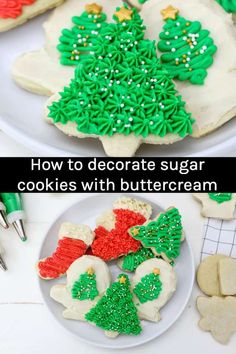 how to decorate sugar cookies with buttercream for christmas or new year's eve