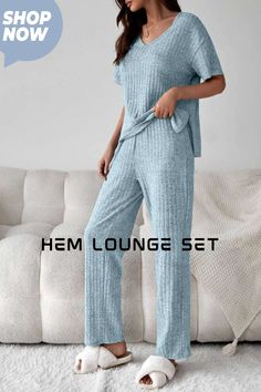 Relax in style with our Drop Shoulder Split High-Low Hem Lounge Set! Perfect for lounging or casual outings. Comfortable, chic, and versatile. Order now and enjoy Memorial Day savings! #HighLowHemLoungeSet #ComfortableFashion #MemorialDaySale #USA #MemorialDayDeals #Loungewear #StylishSets #MemorialDaySpecial #MemorialDayDiscounts #CozyFashion #ChicLoungewear Comfortable Matching Loungewear Set, Relaxed Fit Lounging Sets With Matching Pieces, Lounging Sets With Relaxed Fit And Matching Pieces, Lounging Sets With Relaxed Fit And Matching Set, Lounging Sets With Matching Relaxed Fit, Trendy Spring Lounging Sets, Trendy Lounging Sets For Spring, Trendy Loungewear Two-piece Matching Set, Trendy Matching Two-piece Loungewear Set