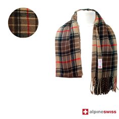 Alpine Swiss Winter ScarfFeel cozy, elegant, and fashionable this winter in this stylish scarf or give it as a gift that has a great perceived value.Features:Measures: 12" x 80"Long Enough to Wear in Many WaysSuper Soft Acrylic MaterialMost Popular Colors and Patters of the YearCozy and Warm for WinterStylish Fringe Detail EdgesFashionable Enough to Wear Year RoundMSRP: $25 Classic Brown Winter Scarves, Classic Brown Winter Scarf, Brown Winter Scarves For Gifts, Brown Winter Scarves For Gift, Classic Plaid Scarves For Winter, Mens Scarf, Professional Outfit, Winter Shawl, Casual Dressy