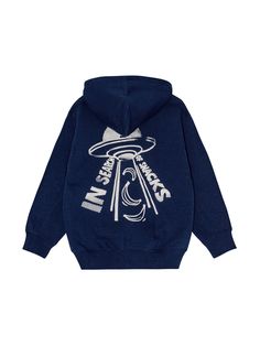 Non-detachable hood. Front zip closure . Ribbed cuffs and hem . Printed front and back panels. Two front pockets Knitwear Outfit, Stella Mccartney Kids, Boys Top, Swimwear Cover, Swim Accessories, Detachable Hood, Shearling Jacket, Lace Boots, Lace Up Shoes