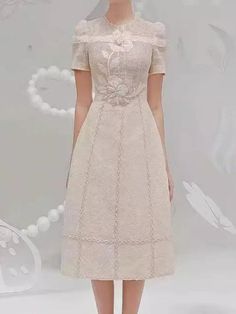 Embrace the allure of the Fairy Style Embroidered Flower Long Dress from Guocali . This women’s dress is both charming and elegant. Featuring intricate floral embroidery at the waist, this long dress exudes sophistication and style. The round neck and short sleeves provide a classic and comfortable fit for any event. Crafted from a blend of cotton and polyester, this fashion dress ensures a lightweight and breathable feel. The A-line silhouette and slight stretch enhance your figure while offering ease of movement. Perfect for spring and summer, this women's dress reaches mid-calf for a graceful look. The easy slip-on design and embroidered details add a touch of whimsical elegance. Ideal for various occasions, this long dress blends timeless fashion with modern comfort. Elevate your wardr Flower Long Dress, Embroidered Flower Dress, Long Flower Dress, Flower Embroidered Dress, Elegant Long Dress, Mens Undershirts, Dress Fairy, Fairy Style, Fairy Fashion