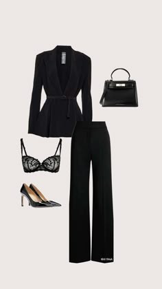 Cute All Black Outfits, Mode Zara, Stylish Work Outfits, Ootd Style, Fashion Design Clothes, Professional Outfits, Lookbook Outfits, Office Fashion, Elegant Outfit