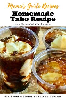 Homemade Taho Recipe Taho Filipino Dessert Recipe, Filipino Taho Recipe, How To Make Taho Philippines, Taho Philippines, Taho Filipino Dessert, Filipino Taho, Haupia Recipe, Filipino Sweets, Sago Pearls