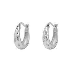 PRICES MAY VARY. Material: Cute star cz hoop earrings are made of 925 sterling silver. Hypoallergenic, lead-free, nickel-free, is a good choice for sensitive ears. Lucky Star Small Huggie Hoops Earrings Size: inner diameter :10mm,outter diameter:14.8mm. Comfortable &Stylish: The lightweight chunky drop dupes extra earrings are just the perfect size for every day wear, not too big not too small. The clasp closing makes it super easy and confortable to put on and stay on. The chunky style hoop is Silver Christmas Jewelry, Mini Silver Hoop Earrings, Silver Cartilage Earrings, Silver Earrings Hoop, Evry Jewels Silver, Small Hoop Earrings Silver, Cute Earrings Silver, Silver Hoop Earrings Aesthetic, Extra Earrings