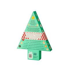 an origami christmas tree with instructions on it