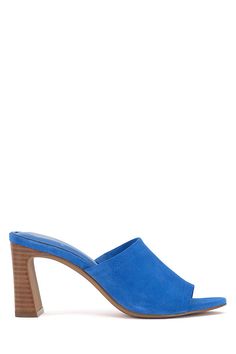 Suede leather upper, rubber outsole Stacked leather heel Imported | Alyysa Heeled Mule by Vince Camuto in Blue, Women's, Size: 9.5, Leather/Rubber/Suede at Anthropologie Suede High Heel Mules Medium Width, Suede Cushioned Heels With Round Toe, Cushioned Suede Heels With Round Toe, Suede Heels With Cushioned Footbed And Round Toe, Suede High Heel Mules With Reinforced Heel, Casual High Heel Heels With Suede Lining, Casual High Heel Shoes With Suede Lining, Casual High Heels With Suede Lining, Casual Suede Block Heel Shoes