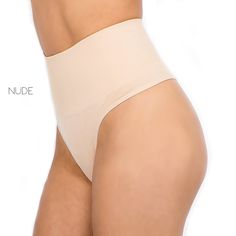 Tummy control thong featuring a shaping high waist comfortable design 90% Nylon 10% Spandex Nylon High Cut Shapewear, Supportive High-cut Leg Shapewear, High Cut Seamless Shapewear, Supportive High Waist Shapewear, Supportive Moderate Coverage Shapewear, Supportive Solid Shapewear With Moderate Coverage, Supportive Brief Shapewear With Moderate Coverage, Soft Touch High Stretch Shapewear Briefs, Moderate Coverage Shapewear Briefs