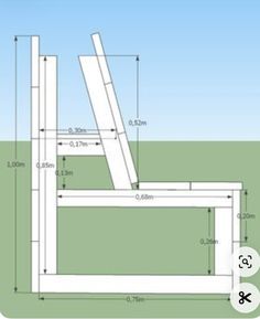 the measurements for a wooden chair