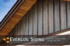 the cover of everlog siding is shown in front of an image of a house