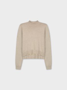 Stay warm and stylish with this Crop Mock Neck Turtleneck-Heathered Cream. Featuring a cropped length and mock-neck design, this cozy top is sure to be a staple. Color Crema, Cozy Tops, Neck Designs, Stay Warm, Mock Neck, Turtle Neck, Cream, Color, Design