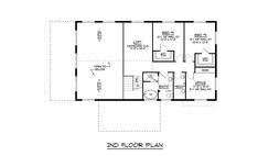 the second floor plan for a two story house