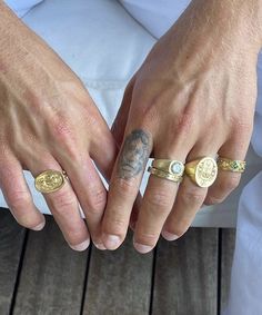 Guy Jewelry, Money Rings, Money Tattoo, Stacked Jewelry