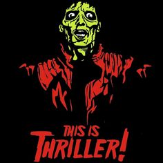 the poster for this is thriler, which features an image of a zombie