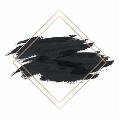 an abstract black and gold frame on a white background with the shape of a rectangle