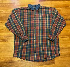 This is amazing. Would be a perfect throwback item in any collection/wardrobe. Also would be a great gift. Don't miss out on this one.    Condition is exactly as pictured.  Size medium.    Please make sure you know what you're ordering because there are no returns or cancellations. Thank you!! Vintage Shirt For Fall Streetwear, Retro Streetwear Shirt For Fall, Vintage Long Sleeve Flannel Shirt For Streetwear, Vintage Flannel Shirt For Streetwear, Vintage Plaid Shirt For Streetwear, Vintage Flannel Shirt For Streetwear In Fall, Retro Collared Cotton Flannel Shirt, Vintage Cotton Flannel Shirt For Streetwear, Retro Cotton Collared Flannel Shirt