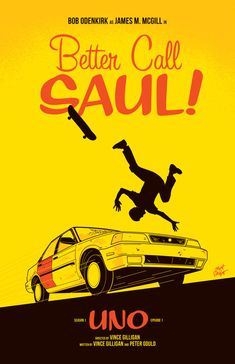 a movie poster for the film better call caul, with an image of a car and