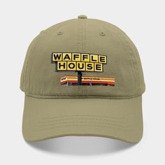 Waffle House logo -- Choose from our vast selection of Dad hats to match with your favorite design to make the perfect custom graphic Hat. Customize your color! For men and women. Waffle House, Home Logo, Art Logo, Cotton Twill Fabric, Dad Hats, Cotton Twill, Waffles, ? Logo, Hats