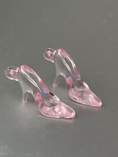 pair of clear pink stiletto heel shoes plastic Cake topper decoration or charms with loop fit slim ribbon 18th 21st Birthday Bridal Wedding Cake    price is for 2 shoes Plastic Princess Heels, Pink High Heel Polyurethane Heels, Pink Wedding Shoes With 4-inch Heel, Vintage Pink Party Heels, Pink Harajuku Heels For Party, Pink Stiletto Heels, Clear Heel Shoes, Collage Cutouts, Birthday Shoes