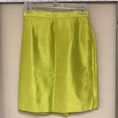 Dana Buchanan Silk Skirt, Fully Lined. Measures: 25” Waist 19 1/2” From Waste To Hem. Size: 4p Color: Lime Green. Back Zipper Closure 100% Silk. Never Worn. (1802) Formal Full Mini Skirt For Summer, Silk Pencil Skirt For Spring, Green Knee-length Skirt For Formal Occasions, Fitted Silk Bottoms Short Length, Summer Silk Pencil Skirt, Spring Silk Lined Pencil Skirt, Fitted Silk Mini Skirt, Silk Pencil Skirt For Summer, Elegant Yellow Silk Skirt